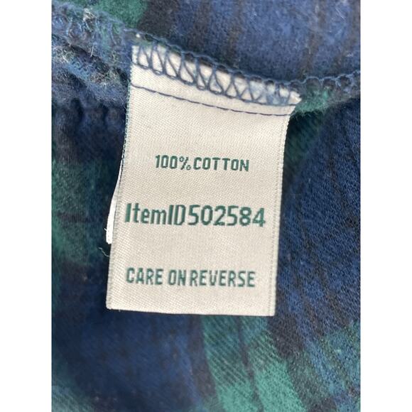 LL BEAN Pajama Pants Mens L Scotch Plaid Blackwatch Flannel Lounge PJs Green - Picture 9 of 13